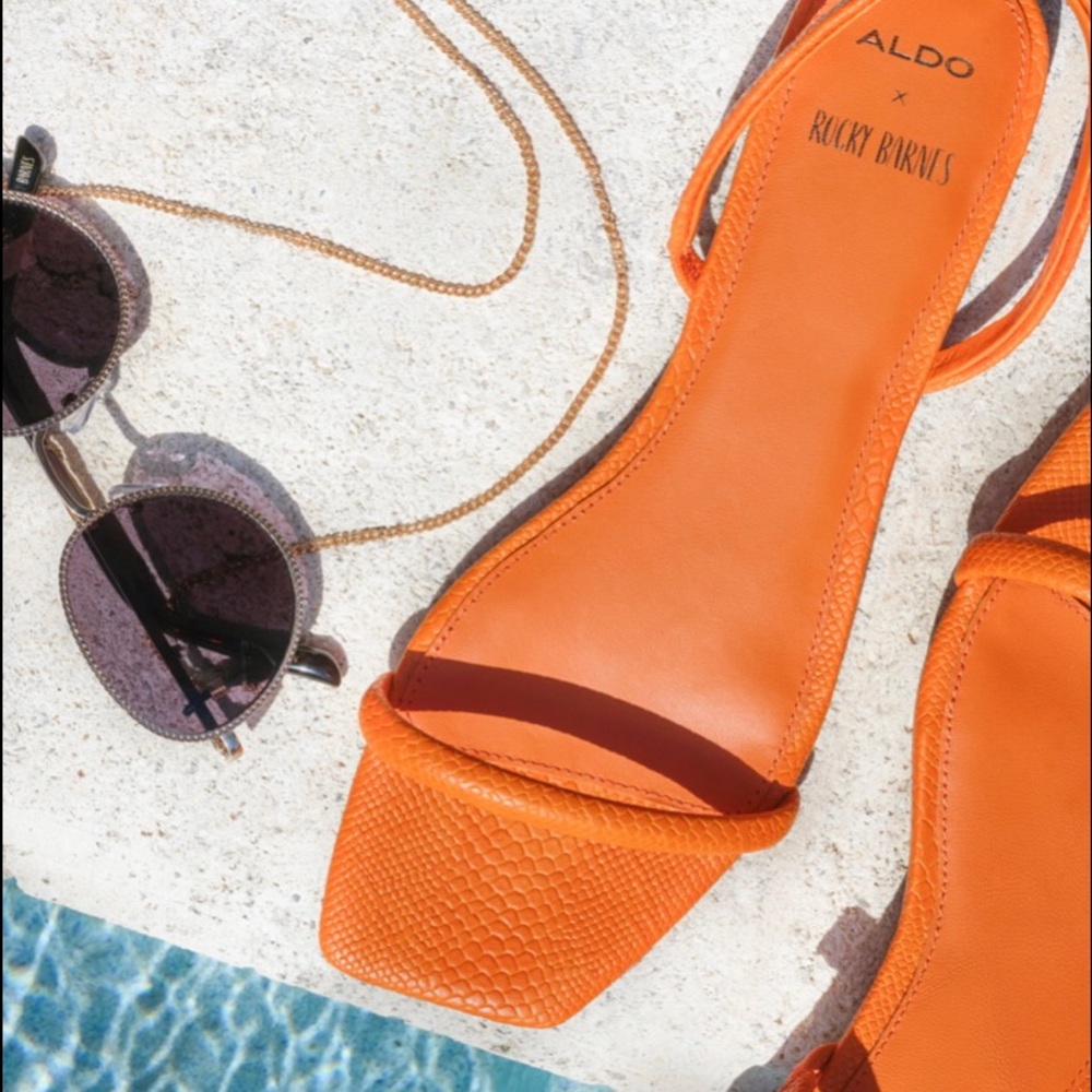 ALDO - Orange Women's flat sandals.